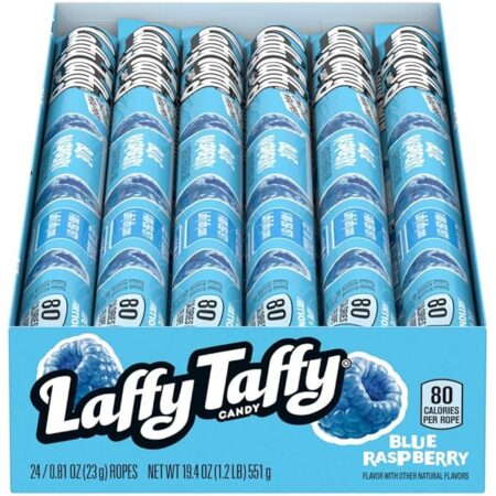 Laffy Taffy Rope Blue Raspberry 3/99C,0.81 ounces, 24 Count (SUGAR CANDY)