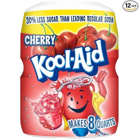 Kool-Aid Caffeine Free Sweetened Powdered Drink Mix, Cherry Flavor, 19 oz