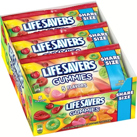 Life Savers Gummies Original 5 Flavors Gummy Candy, 15 Share Size