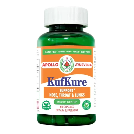 Apollo Ayurveda KufKure Support Nose, throat lungs - 60 capsules