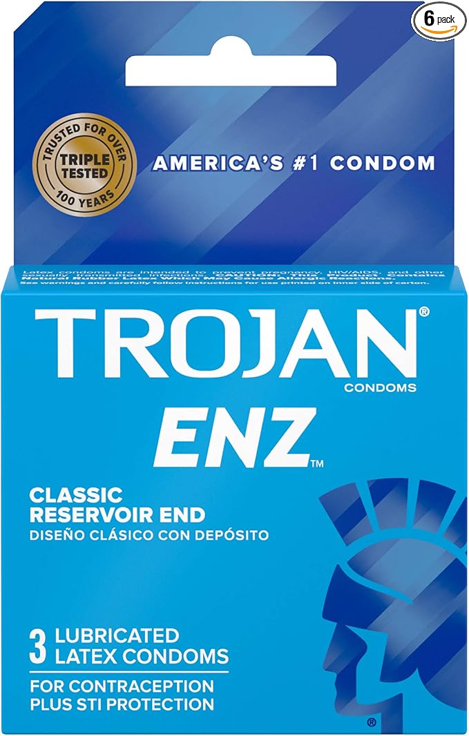 TROJAN ENZ lubricated blue condom 6ct - Big and Cheap Wholesale