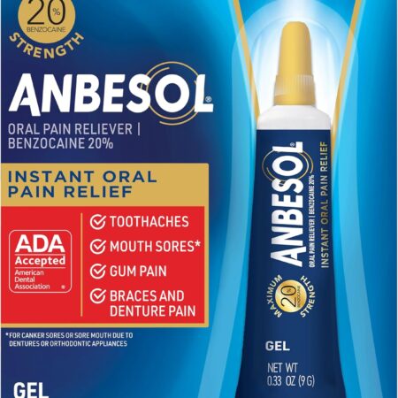 ANBESOL Oral pain reliever, 9gms each pack of 6