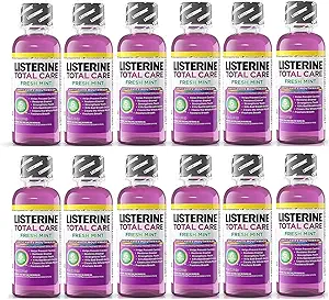 Listerine Total Care Fresh Mint Antiseptic Mouthwash, Travel Size 3.2 Ounces (95ml)