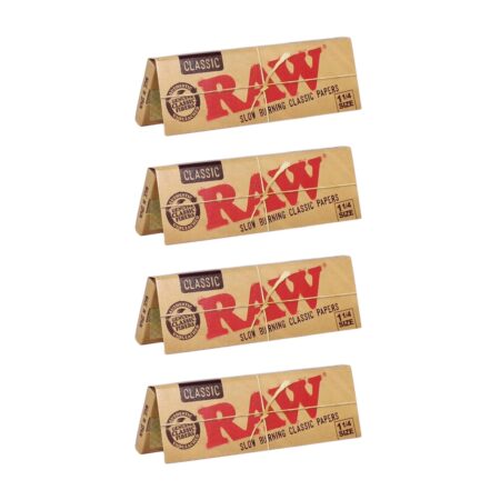 raw natural rolling paper organic hemp slim 50ct/bx