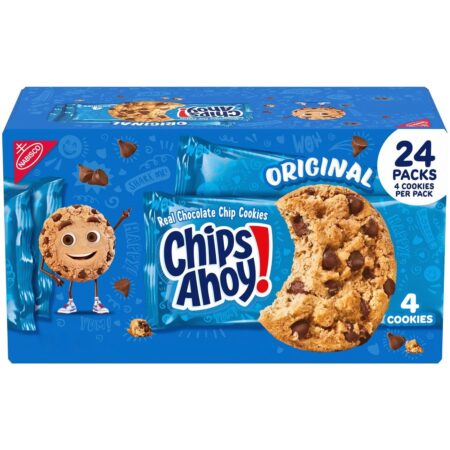 CHIPS AHOY! Chocolate Chip Cookies, Snack Packs 1.55 Ounce (Pack of 24)