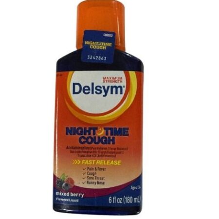 Delsym Night time Cough fast release Mixed berry 6oz each