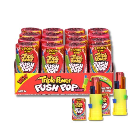 triple power push pop candy 3in1 16ct