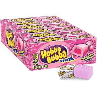 Hubba bubba max cherry lemonade bubble gum 18ct