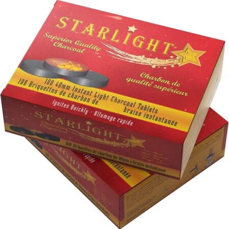 Starlight charcoal 100ct 33ml instant light charcoal tablets