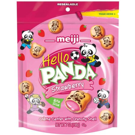 Meiji hello panda Strawbery 7oz each