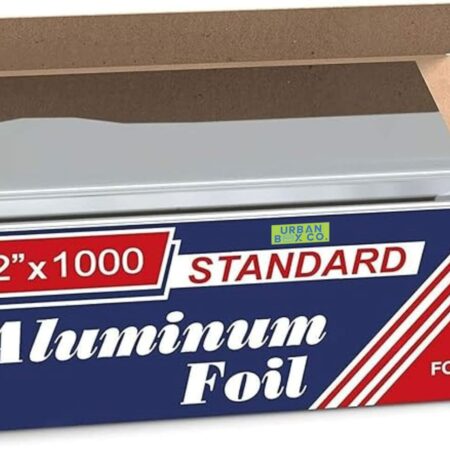 HR Standard Aluminium Foil Sheet 12"×1000' Food Service Foil 12ct