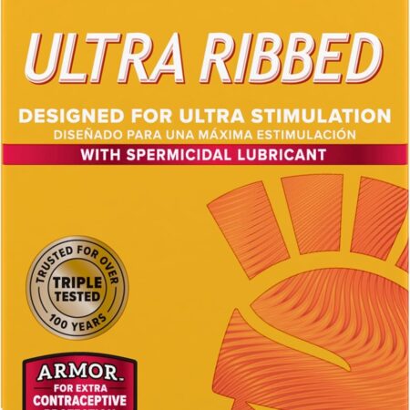 TROJAN ultra ribbed condom 6ct