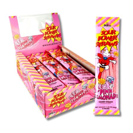 sour power strws pink lemonade 24ct