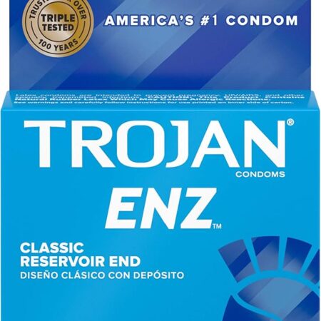 TROJAN ENZ lubricated blue condom 6ct