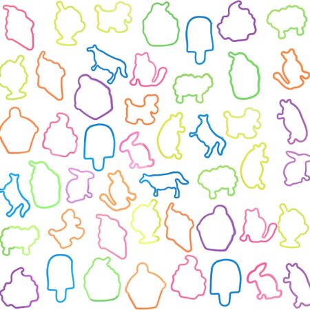 Expressions 12ct shaped rubber band dainasor