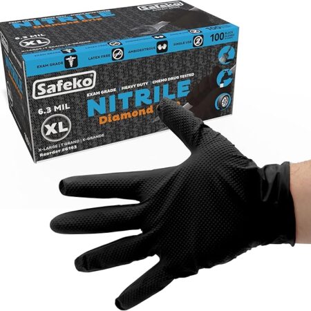 Safeko Black Nitrile Gloves S 100 ct / bx