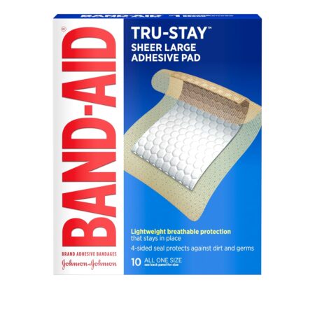Band-Aid Tru-Stay Adhesive Pads Comfort Flex Large, 10 each