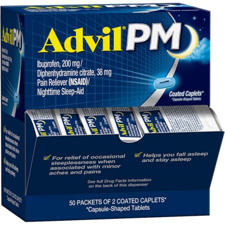 Advil PM Pain Reliever and Nighttime Sleep Aid, 0.064 Oz each