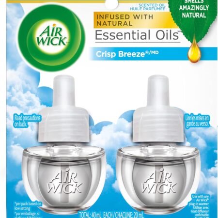 AIRWICK SCENTED OIL REFILL TWIN PACK - CRISP BREEZE 2X20ML