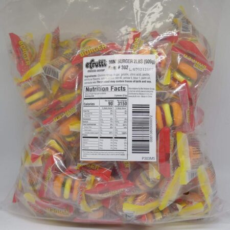 Efrutti mini burger gummi candy 2lbs
