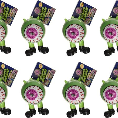12 Count Cyclops ICU Eye Ball Jaw Breaker with Rainbow Bubble Gum Center