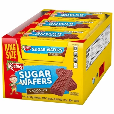 Keebler sugar wafers king chocolate size 9ct 4.4oz 1.12kg