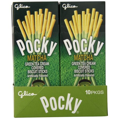 Pocky Matcha Green Tea Cream Covered Biscuit Sticks, 1.41 Oz each