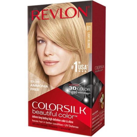 Revlon ColorSilk Beautiful Color, 81 Light Blonde1 kit (Pack of 6)