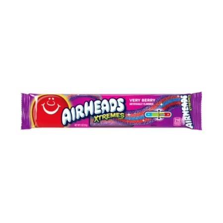 Airheads Xtremes Very Berry Candy 18 Count – Sweet & Sour Chewy Candy Strips