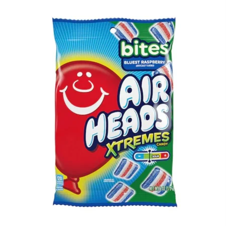 Airheads extremes candy bites bluest raspberry 6oz 12 CT