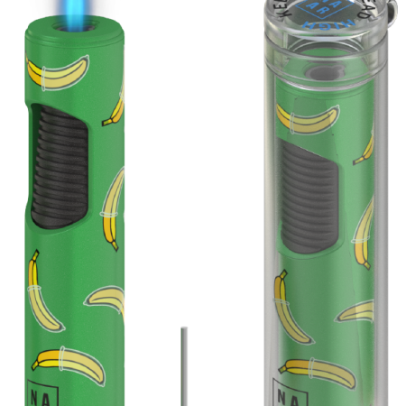 Funky Torch Lighter – Windproof Butane Unisex Lighter – Refillable Lighter with Magic Stick for Candles & Camping – Premium Jet Torch Lighters for Mens and Women - Goin' Bananas (Without Gas)