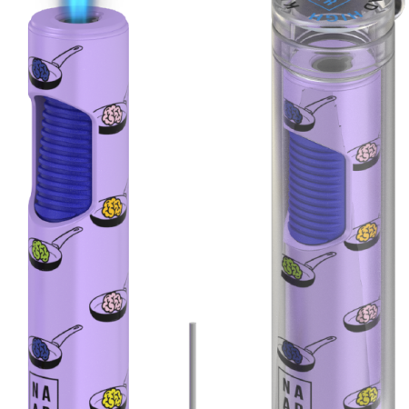 Funky Torch Lighter – Windproof Butane Unisex Lighter – Refillable Lighter with Magic Stick for Candles & Camping – Premium Jet Torch Lighters for Mens and Women - Brain Fried (Without Gas)